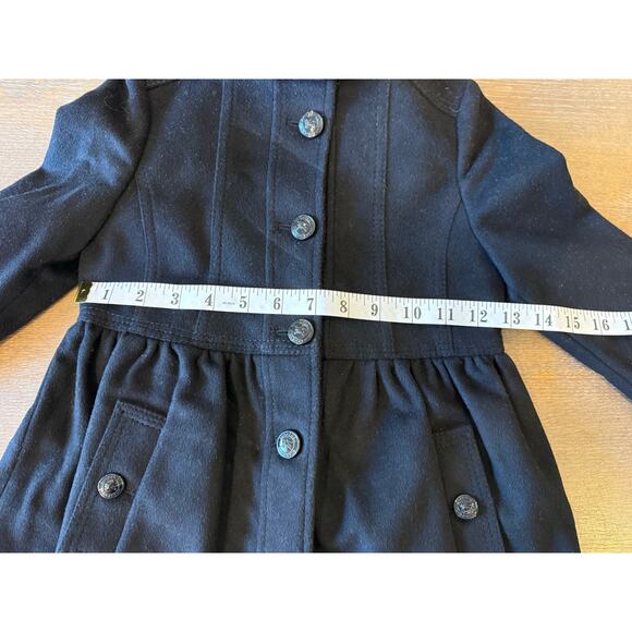 BURBERRY Children Black Peacoat Coat Jacket Girls size 4 - Picture 12 of 13